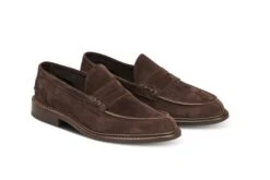 Adam Penny Loafer - Coffee Suede -R E Tricker Ltd adam penny loafer coffee suede 142694
