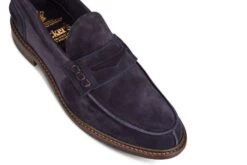 R E Tricker Ltd -R E Tricker Ltd adam penny loafer navy suede 130059