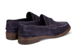 Adam Penny Loafer - Navy Suede -R E Tricker Ltd adam penny loafer navy suede 289456