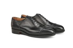 Belgrave Toecap Oxford City Shoe - Black -R E Tricker Ltd belgrave toecap oxford city shoe black 104272