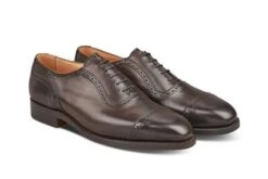 Belgrave Toecap Oxford City Shoe - Espresso Burnished -R E Tricker Ltd belgrave toecap oxford city shoe espresso burnished 178233
