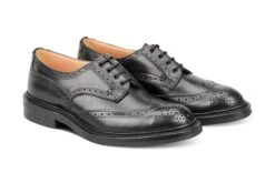 BOURTON COUNTRY SHOE - Black Calf (6 Fitting) -R E Tricker Ltd bourton country shoe black calf 6 fitting 466849