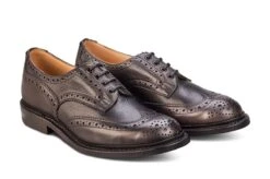 Bourton Country Shoe - Black Cross Hatch -R E Tricker Ltd bourton country shoe black cross hatch 611949