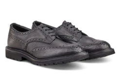 Bourton Country Shoe - Black Olivvia Shrunken Grain -R E Tricker Ltd bourton country shoe black olivvia shrunken grain 347029