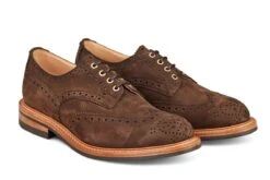 Bourton Country Shoe - Brown Hydro Nubuck -R E Tricker Ltd bourton country shoe brown hydro nubuck 184534