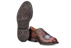 Bourton Country Shoe - Burgundy Cross Hatch -R E Tricker Ltd bourton country shoe burgundy cross hatch 559684
