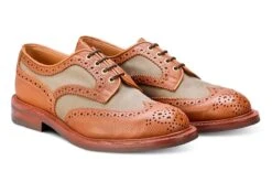 Bowood Country Shoe - Mahogany/Khaki Two Tone -R E Tricker Ltd bowood country shoe mahoganykhaki two tone 315424