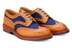 Bowood Country Shoe - Tan/Navy Two Tone -R E Tricker Ltd bowood country shoe tannavy two tone 138840