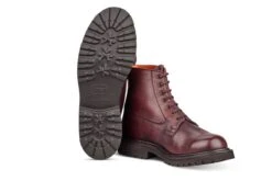 Camilla Derby Boot - Olivvia Deerskin - Burgundy Burnished -R E Tricker Ltd camilla derby boot olivvia deerskin burgundy burnished 536228