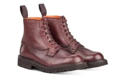 Camilla Derby Boot - Olivvia Deerskin - Burgundy Burnished -R E Tricker Ltd camilla derby boot olivvia deerskin burgundy burnished 862763