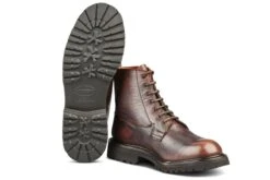 Camilla Derby Boot - Olivvia Deerskin - Chestnut Burnished -R E Tricker Ltd camilla derby boot olivvia deerskin chestnut burnished 126986