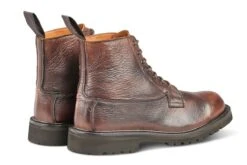 Camilla Derby Boot - Olivvia Deerskin - Chestnut Burnished -R E Tricker Ltd camilla derby boot olivvia deerskin chestnut burnished 508892