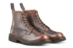 Camilla Derby Boot - Olivvia Deerskin - Chestnut Burnished -R E Tricker Ltd camilla derby boot olivvia deerskin chestnut burnished 882353