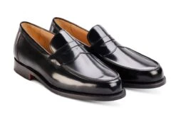 Chicago Penny Loafer - Black Bookbinder -R E Tricker Ltd chicago penny loafer black bookbinder 491240