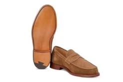 Chicago Penny Loafer - Snuff Repello Suede -R E Tricker Ltd chicago penny loafer snuff repello suede 824632