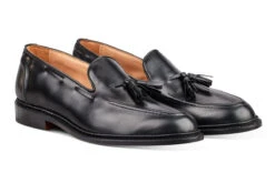 Elton Tassel Loafer - Black Box Calf -R E Tricker Ltd elton tassel loafer black box calf 531717