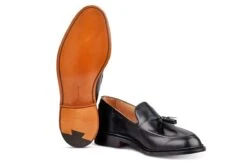 Elton Tassel Loafer - Black Box Calf -R E Tricker Ltd elton tassel loafer black box calf 791725