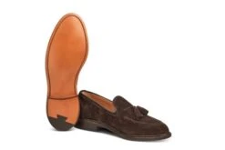 Elton Tassel Loafer - Coffee Suede -R E Tricker Ltd elton tassel loafer coffee suede 753197
