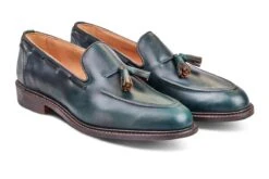 Elton Tassel Loafer - Green Cutter 7 Elton Tassel Loafer - Green Cutter -R E Tricker Ltd elton tassel loafer green cutter 741028