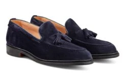 Elton Tassel Loafer - Navy Suede 7 Elton Tassel Loafer - Navy Suede -R E Tricker Ltd elton tassel loafer navy suede 256575