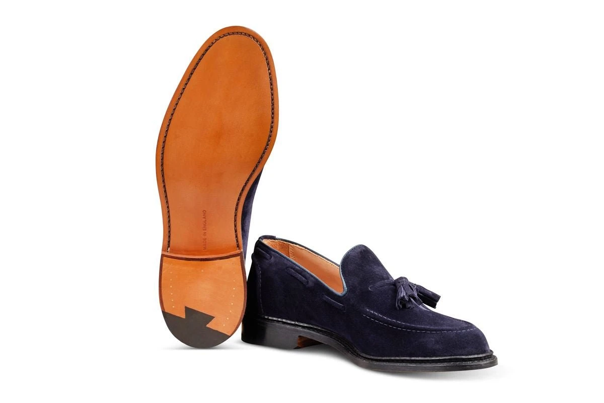 Elton Tassel Loafer - Navy Suede 5 Elton Tassel Loafer - Navy Suede - Image 5