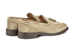 Elton Tassel Loafer - Sand Suede -R E Tricker Ltd elton tassel loafer sand suede 107871
