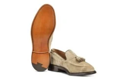 Elton Tassel Loafer - Sand Suede -R E Tricker Ltd elton tassel loafer sand suede 561360