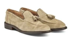 Elton Tassel Loafer - Sand Suede -R E Tricker Ltd elton tassel loafer sand suede 909856