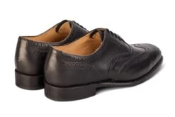 Epsom JS9524 Brogue Oxford City Shoe - Black (Multiple Width Fittings) -R E Tricker Ltd epsom js9524 brogue oxford city shoe black multiple width fittings 557999