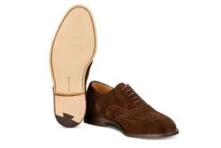Epsom JS9524 Brogue Oxford City Shoe - Chocolate (Multiple Width Fittings) -R E Tricker Ltd epsom js9524 brogue oxford city shoe chocolate multiple width fittings 717143