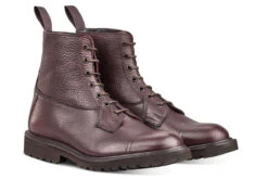 Grassmere Country Boot - Burgundy Olivvia Shrunken Grain -R E Tricker Ltd grassmere country boot burgundy olivvia shrunken grain 187983