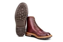 Gregory Derby Boot - Burgundy Burnished (Tricker's Exclusive) -R E Tricker Ltd gregory derby boot burgundy burnished 138128