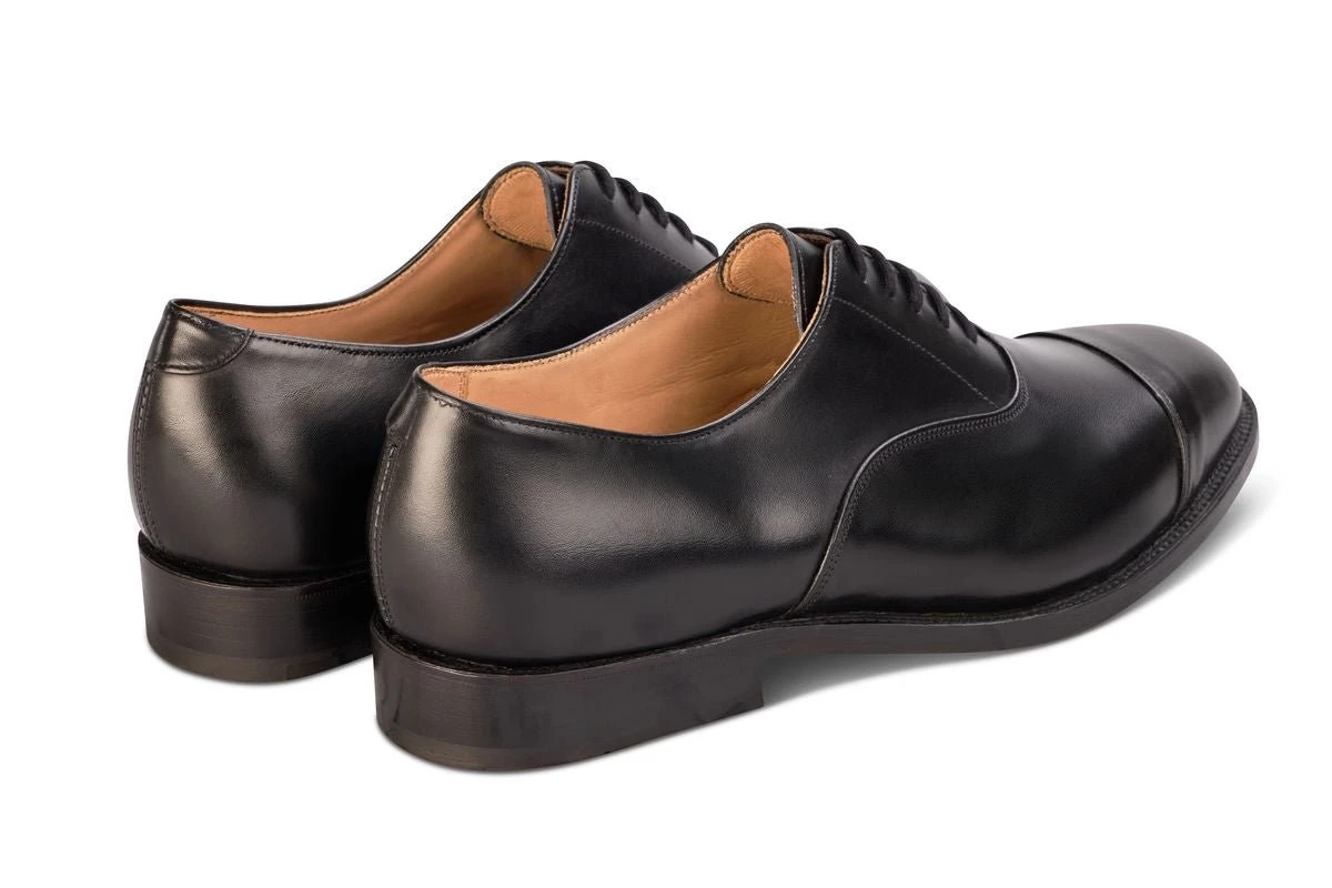 Henley JS9550 Plain Toecap Oxford City Shoe - Black (Multiple Width Fittings) 4 Henley JS9550 Plain Toecap Oxford City Shoe - Black (Multiple Width Fittings) - Image 4
