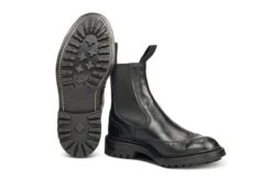 Henry Country Dealer Boot - Black Calf -R E Tricker Ltd henry country dealer boot black calf 221332