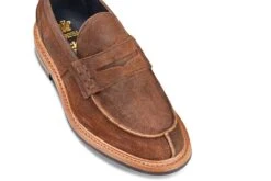 R E Tricker Ltd -R E Tricker Ltd james penny loafer snuff reverse suede 601303