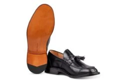 Jamie Tassel Loafer - Black -R E Tricker Ltd jamie tassel loafer black 230929