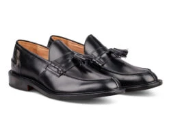 Jamie Tassel Loafer - Black -R E Tricker Ltd jamie tassel loafer black 426141