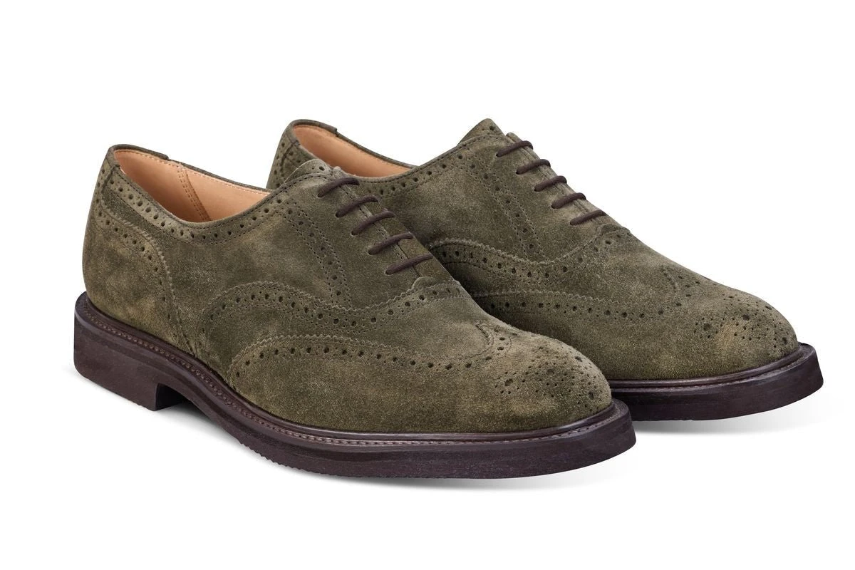 Jeremy Brogue Oxford City Shoe - Earth Castorino Suede 4 Jeremy Brogue Oxford City Shoe - Earth Castorino Suede - Image 4