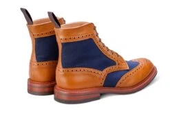 Kelmscott Country Boot - Tan/Navy Two Tone -R E Tricker Ltd kelmscott country boot tannavy two tone 845102