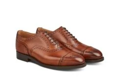 Kensington Toecap Oxford City Shoe - Beechnut Burnished -R E Tricker Ltd kensington toecap oxford city shoe beechnut burnished 264900