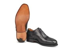 Kensington Toecap Oxford City Shoe - Black -R E Tricker Ltd kensington toecap oxford city shoe black 654577