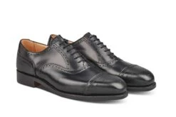Kensington Toecap Oxford City Shoe - Black -R E Tricker Ltd kensington toecap oxford city shoe black 666726