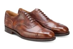 Kensington Toecap Oxford City Shoe - Brown Museum Calf -R E Tricker Ltd kensington toecap oxford city shoe brown museum calf 792627