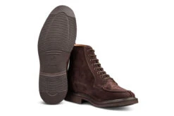 Lawrence Apron Front Derby Boot - Coffee Suede -R E Tricker Ltd lawrence apron front derby boot coffee suede 893272
