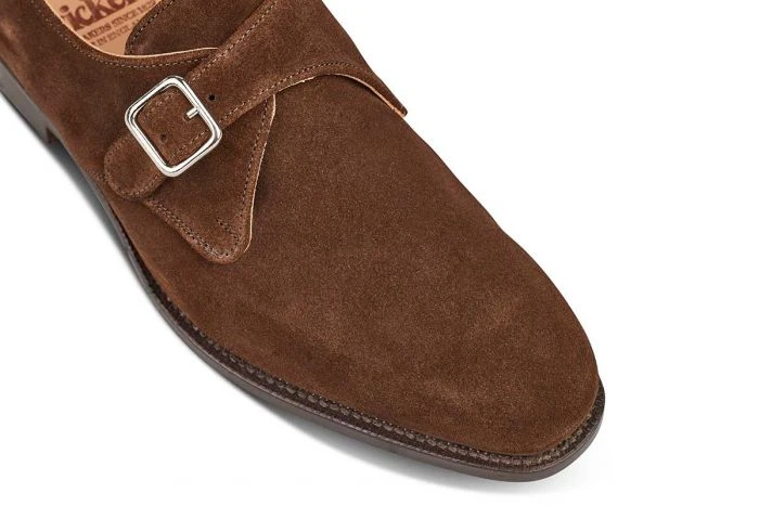 Mayfair Single Buckle Monk Shoe - Chocolate Suede 2 Mayfair Single Buckle Monk Shoe - Chocolate Suede - Image 2