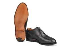 Norfolk Brogue Oxford City Shoe - Black -R E Tricker Ltd norfolk brogue oxford city shoe black 954014