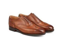 Piccadilly Brogue Oxford City Shoe - Beechnut Burnished -R E Tricker Ltd piccadilly brogue oxford city shoe beechnut burnished 312966