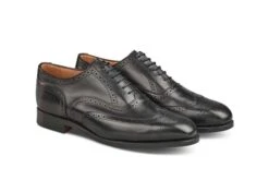Piccadilly Brogue Oxford City Shoe - Black -R E Tricker Ltd piccadilly brogue oxford city shoe black 178844