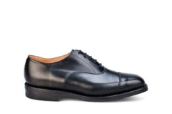 Regent Plain Toecap Oxford City Shoe - Black