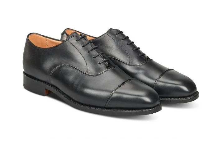 Regent Plain Toecap Oxford City Shoe - Black 3 Regent Plain Toecap Oxford City Shoe - Black - Image 3